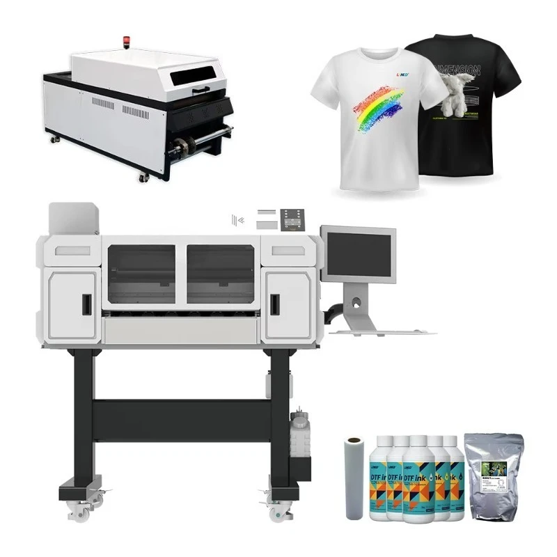 24 Inch 600mm Automatic Digital Heat Press DTF Printer with Pigment Ink and Double Heads for Tshirt Logo Printing