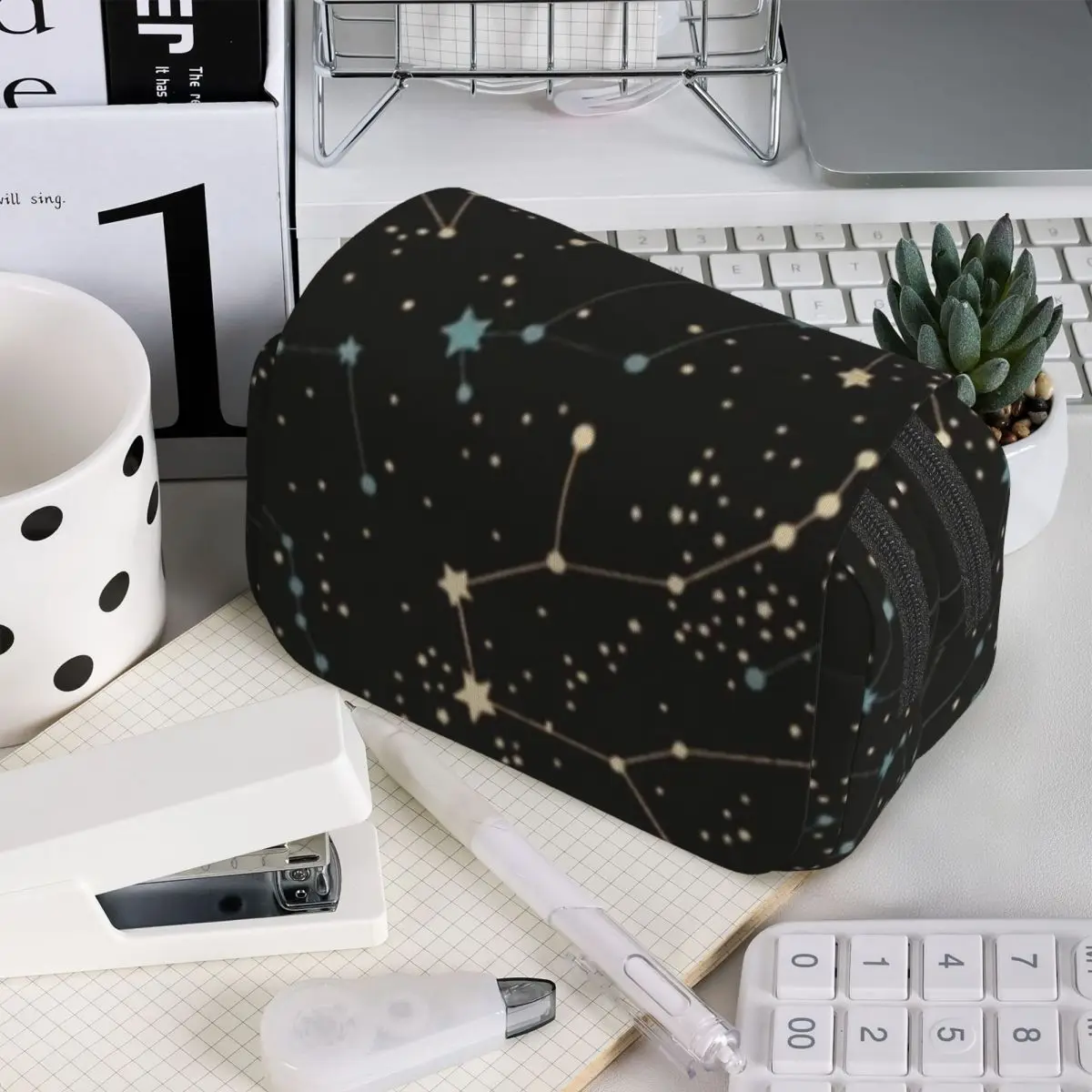 Constellation Star Clusters Galaxies Halloween Pencil Case for Boys Girls Pen Box Pencil Bag Stationery Supplies Pen Holder Bag