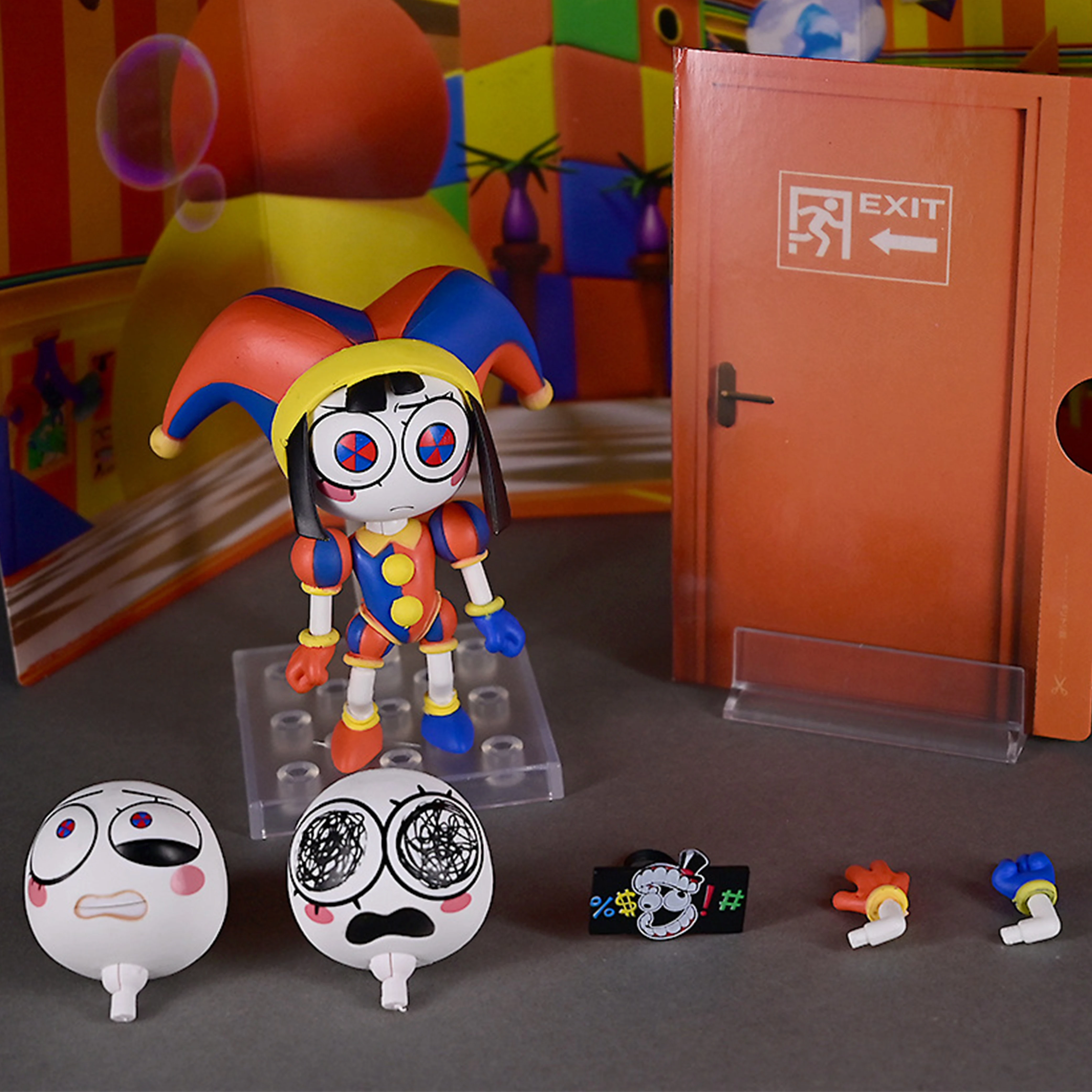 2583 شخصيات بومني المذهلة السيرك الرقمي عمل الشكل تمثال تمثال نموذج الدمى جمع غرفة ديكورا لعب الاطفال Cifts