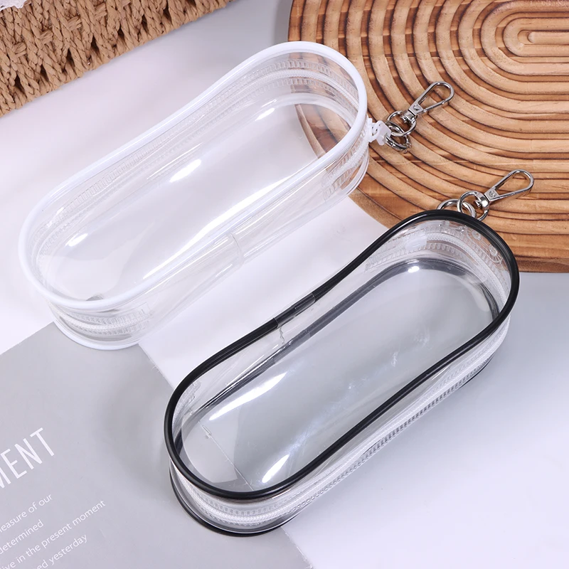 Creative Clear Outdoor Bag For Cartoon Plush Dolls Toys Transparent Mini Doll Pouch For Keychain Doll Anime Figure Storage Case