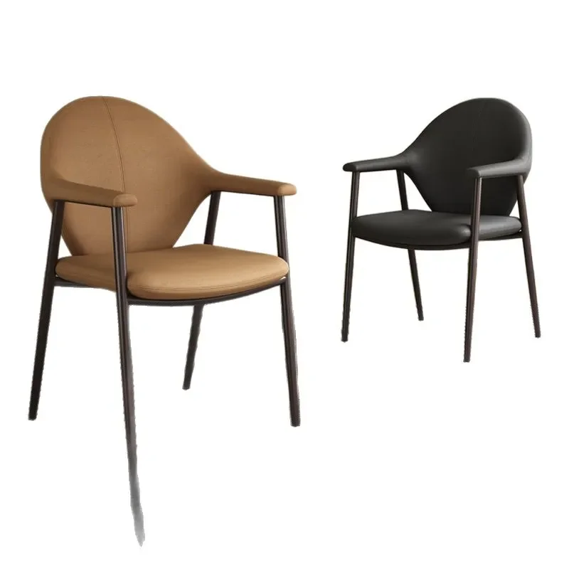

Dining Chair Italian Minimalist Home Modern Simple Restaurant Soft Bag Backrest Chair Premium Designer Armchair