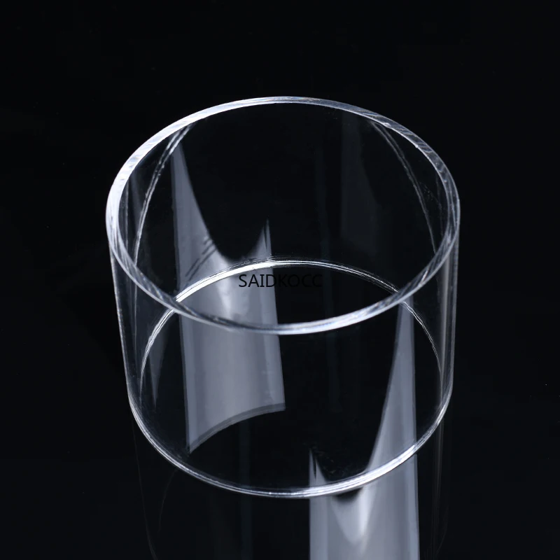 

SAIDKOCC Custom high temperature resistant transparent large diameter quartz glass tube heating hollow tube