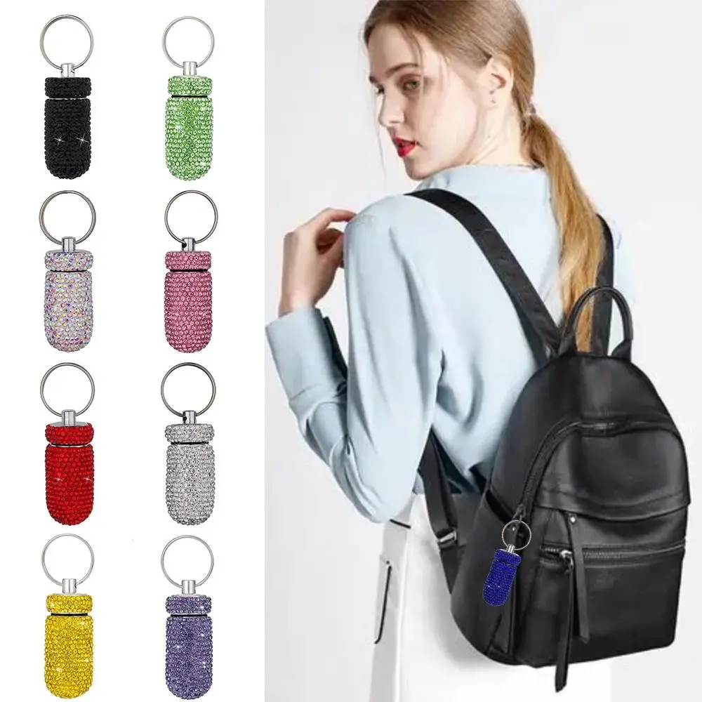 Portable Waterproof With Keychain Medicine Case Pill Container Pocket Medicine Organizer Pill Storage Bottle