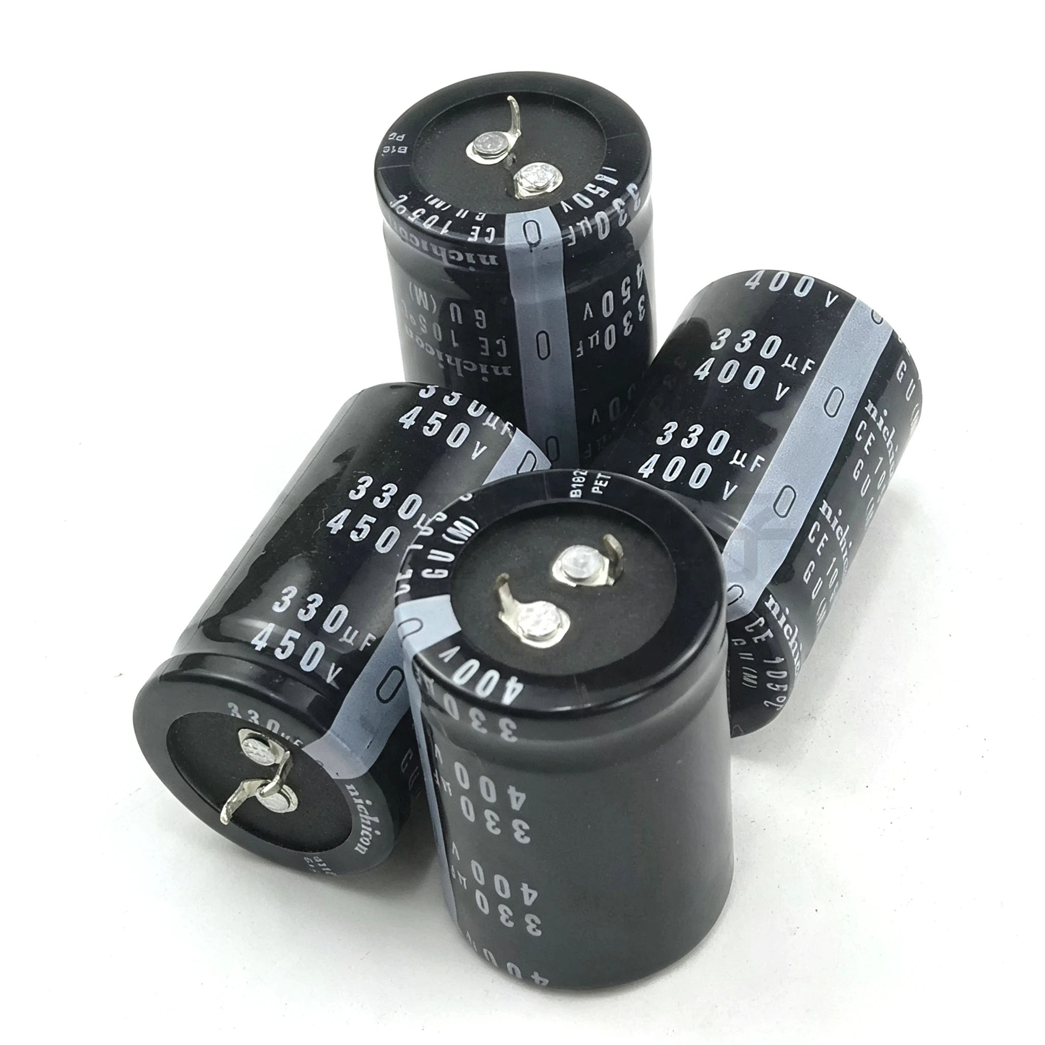 2pcs 400V 330uF capacitor 450V 330uF Nichicon 22x50 25x40 25x45 25x50 30x30 30x35 30x40 30x45 35x25 35x30