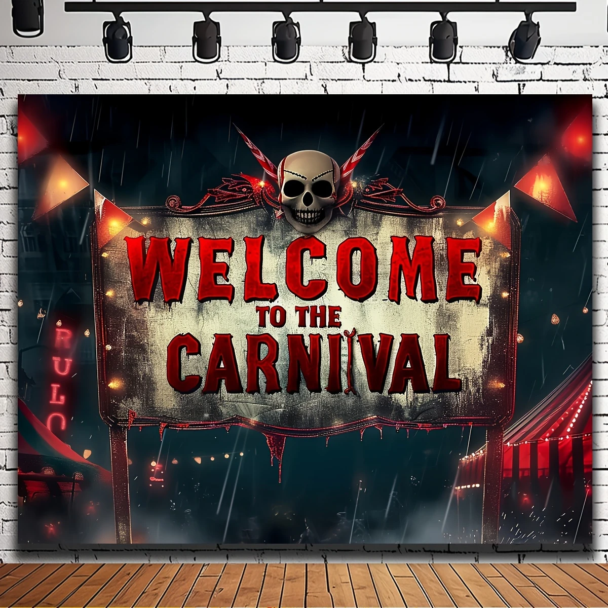 Zirkus Hintergrund Horror Karneval Party Dekoration Horror Thema willkommen im Fotostudio Karneval Hintergrund