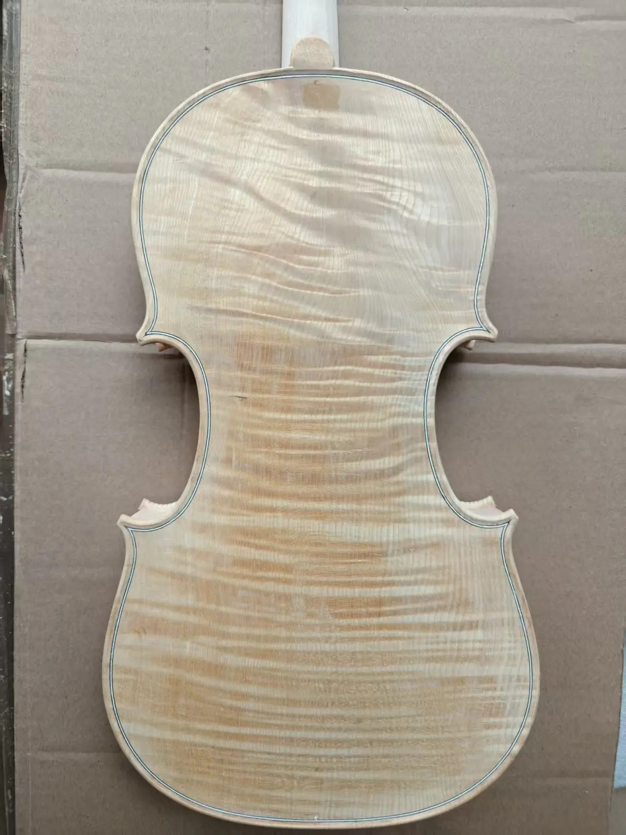 1pc Standard 1715 Model  Strad unfinished T20 Violin，one piece back