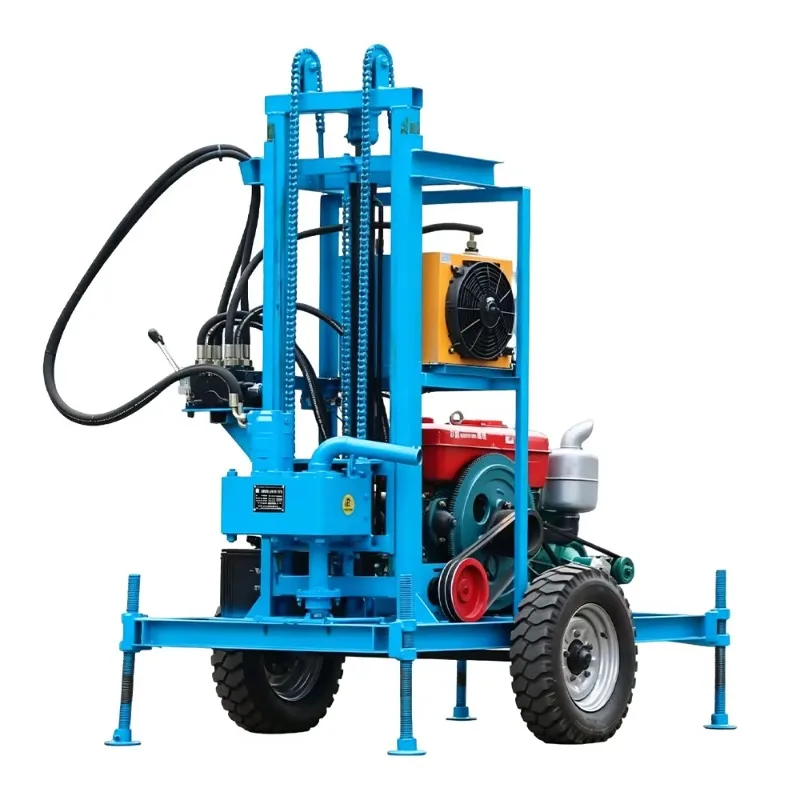 Mini Water Well Drilling Rig Portable Diesel Hydraulic Borehole Drilling Machine Small Water Drilling Rig for Civil Well Rig
