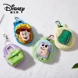 Disney Toy Story Strawberry Bear Buzz Lightyear Cartoon Anime Plush Doll Keychain Cute Backpack Pendant Change Storage Bag