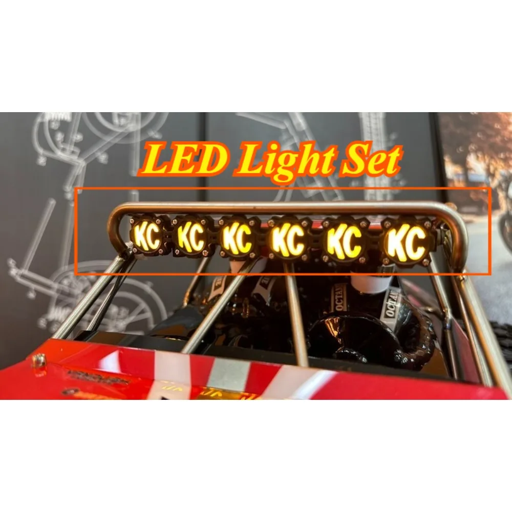 Simulation RC Crawler KC‑Style LED Light Set Appearance Mod Parts Customized For 1/10 Scale RC Truck Upgrade Accessories