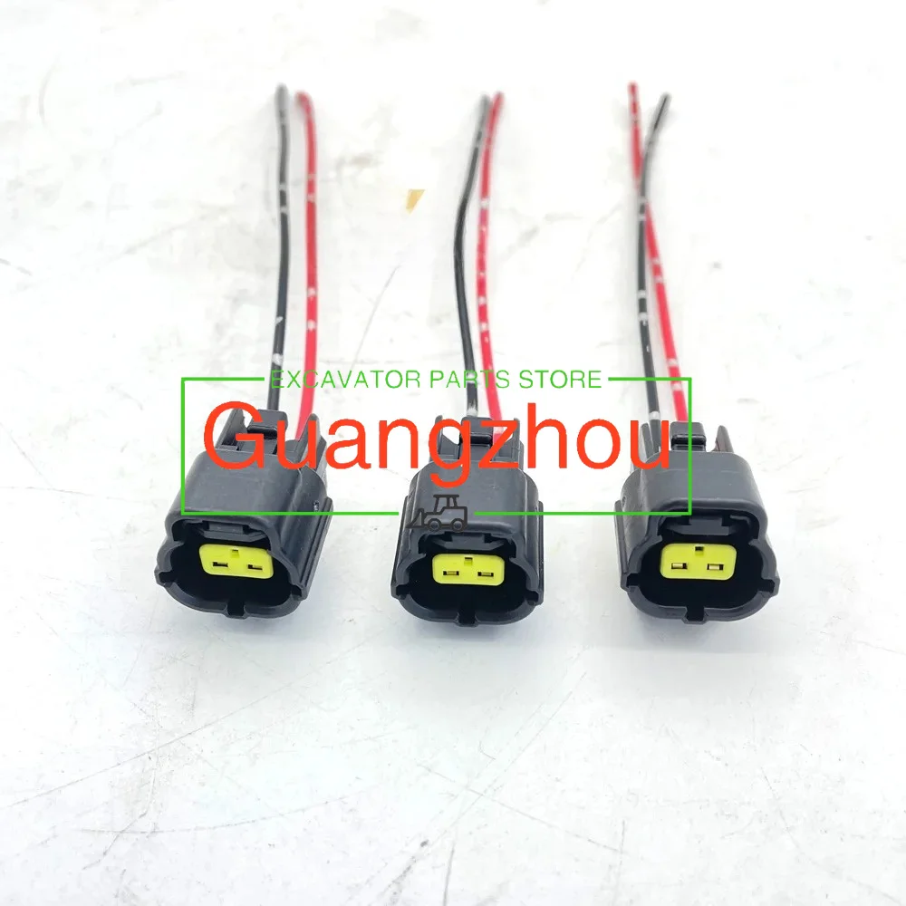 2Pin Solenoid Valve Plug Connector SK200-6E SK200-8 SY215-8 For Kobelco Sany Parts Excavator Accessories Plug Assembly
