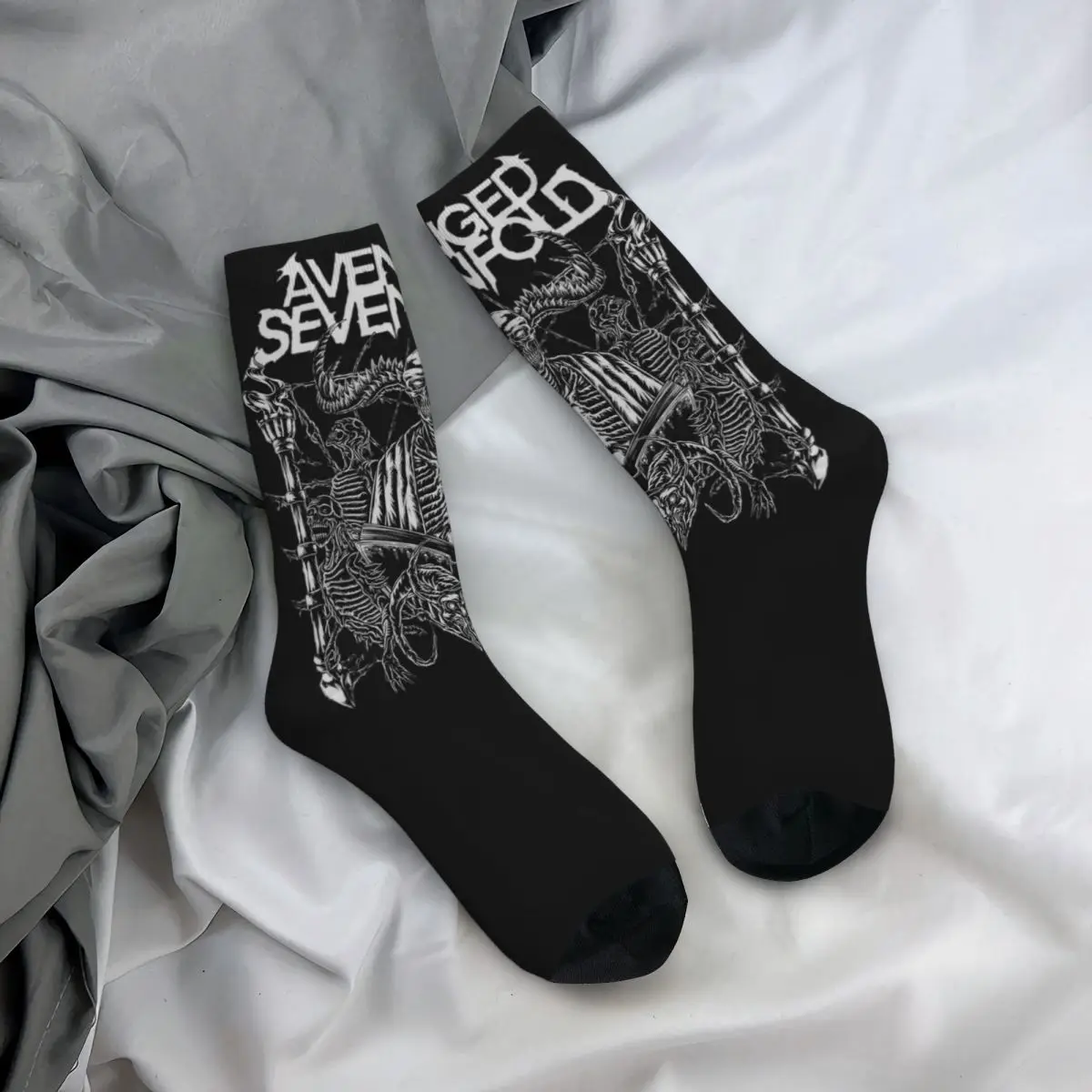 Avenged Sevenfold Rock Accessories Crew Socks Cozy Heavy Metal Sport Crew Socks Super Soft for Women Men Gift Idea