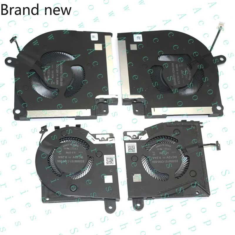 PP+ CPU GPU Fan DC12V FOR DELL Alienware X17 R1 R2 Model 09DNWT 0X63JW 0W7KC4 0J01R0 - New Replacement Cooling Fan