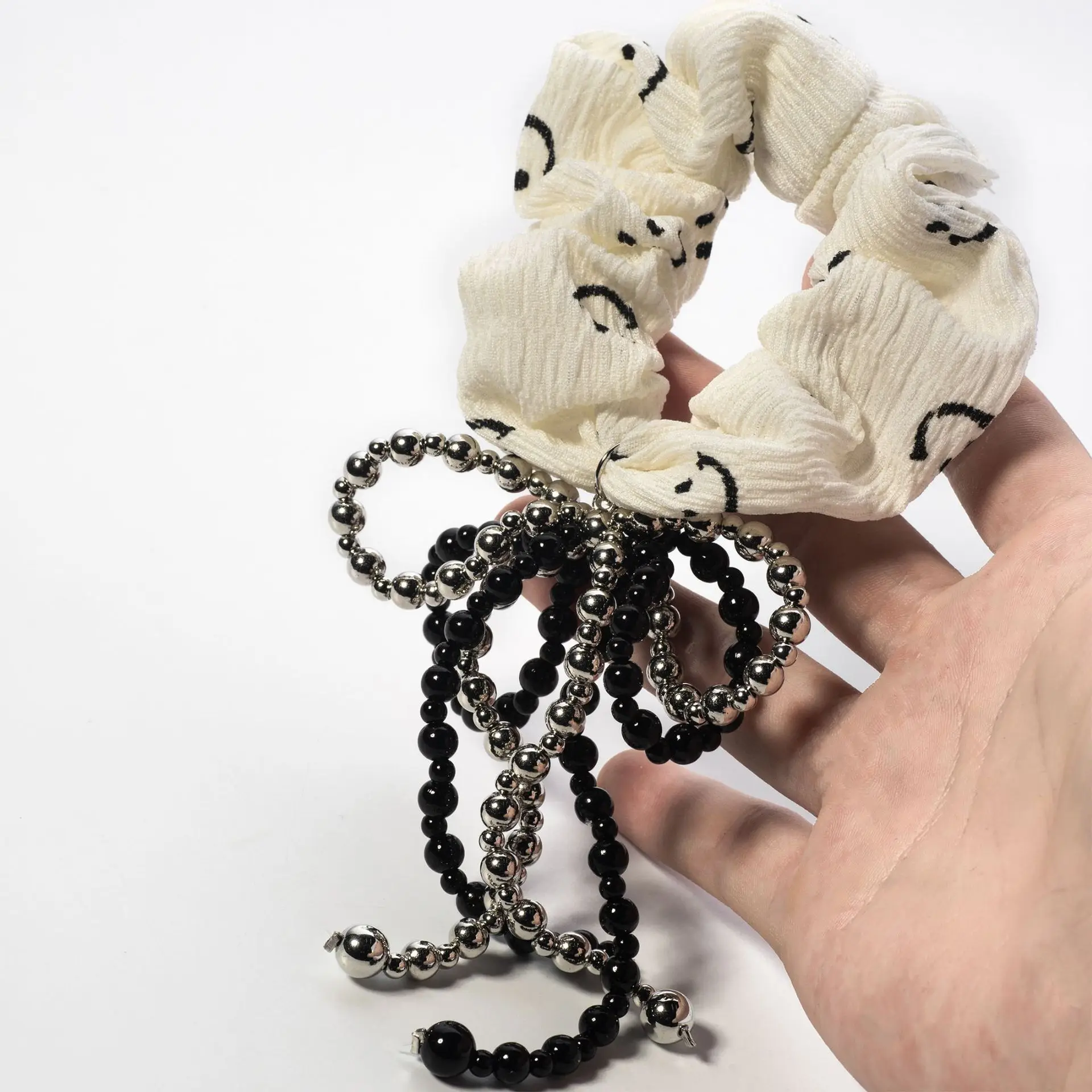 

Double Tone Beaded Tassel Headband Retro Exquisite Sweet Tied Hair Rubber Bands Hair Ropes New Elegant Chic Hair Accessories