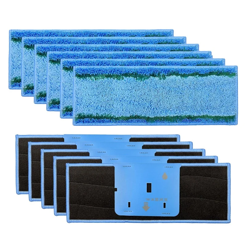 A005-11Pack M6 Bantalan Basah Mengepel Kompatibel untuk Seri Irobot Braava Jet M6, Bantalan Pembersih Pengganti Serat Mikro Dapat Dicuci
