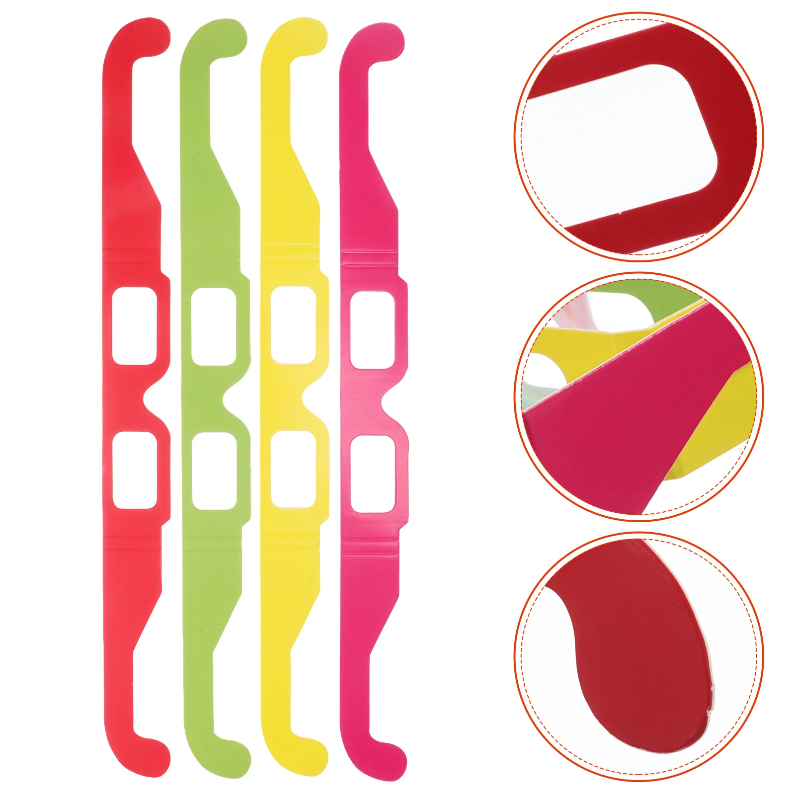 20 Stück 3D-Brille, Herzbeugung, Rave, faltbar, Neonbeugungsbrille, Festival, Kaleidoskop, Papier, Regenbogen, Neon – Detail 3