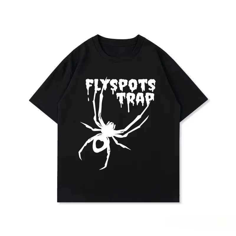 

Fashion Summer clothes Streetwear Design Spider Print Kids Tshirt Neutral Style Loose Short Sleeve Children's Tshirt y2k clothes