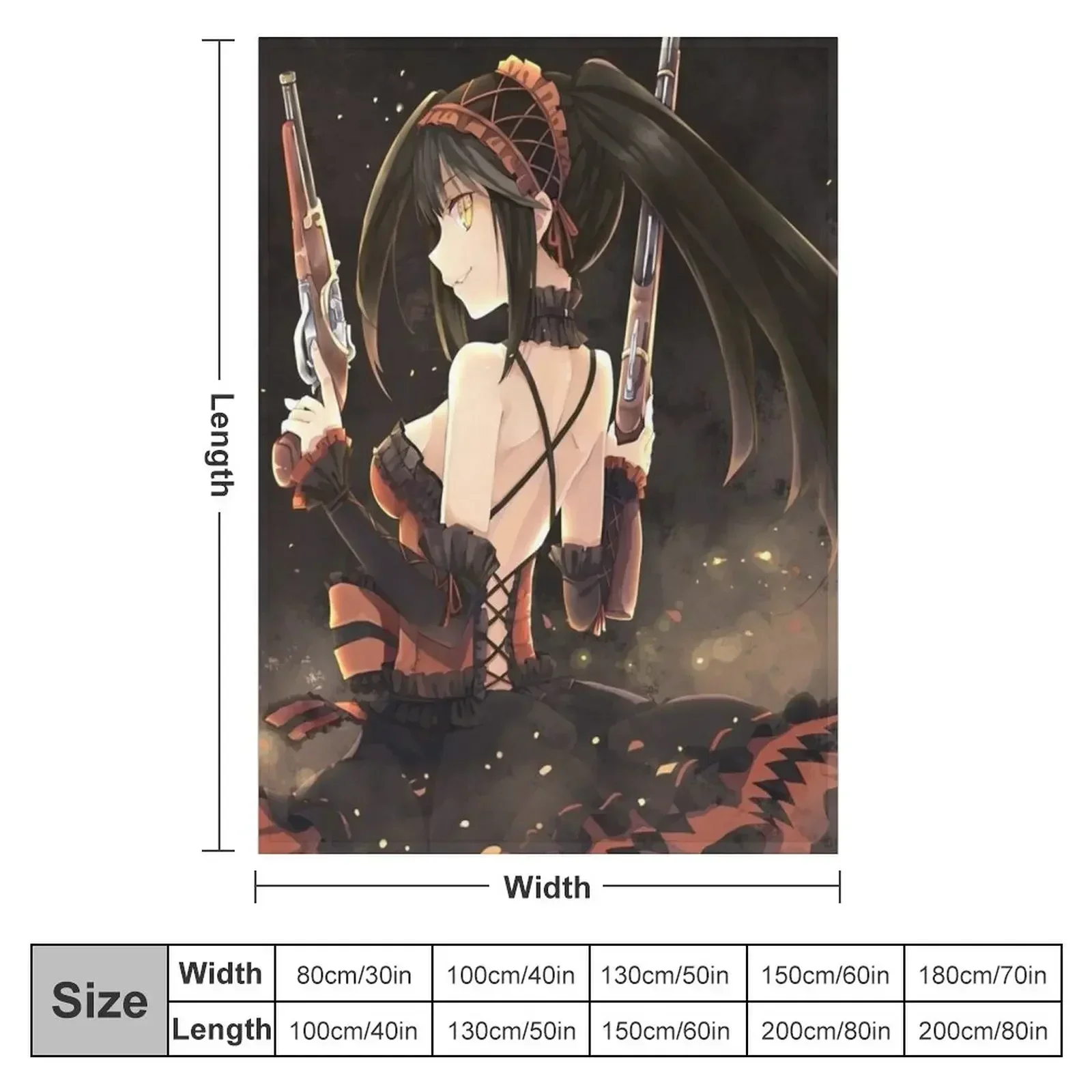 New Tokisaki Kurumi - Date A Live Throw Blanket Soft Big cosplay anime Luxury Hairy Blankets