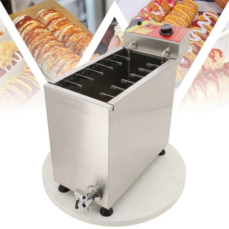 

25L Commercial Gas Deep Fryer Oven Korean Snacks Sausage Cheese Hotdog Frying Machine Electric Stick Corn Dog Oil Fryer Machine