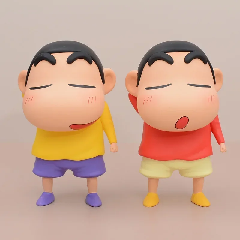 Crayon Shin-Chan Figure Model Kawaii Funny Face Nohara Shinnosuke Action Figurine Anime Collection Pvc Statue Doll Surprise Gift