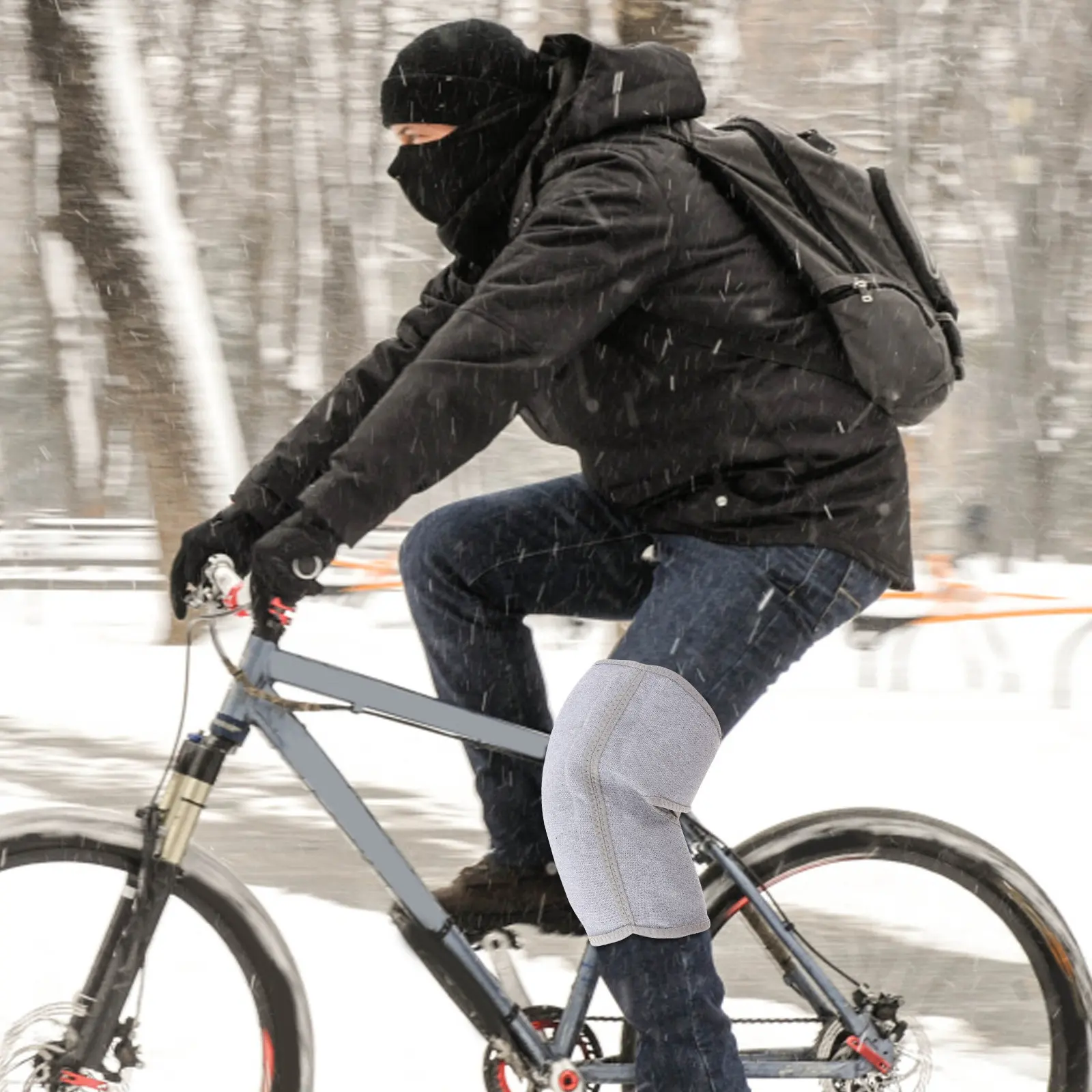 

2 шт. эргономичные теплые эластичные наколенники из шерсти для спорта, бега, походов, для мужчин и женщин, размер XL, серые