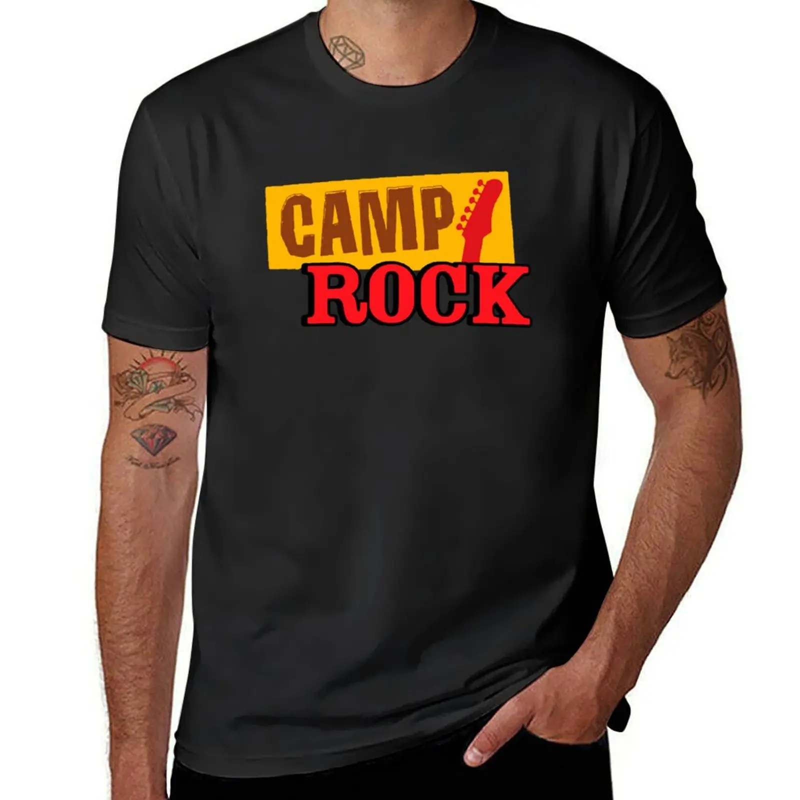 

camp rock T-Shirt football t shirt blue lock quick-drying plain white t shirts men