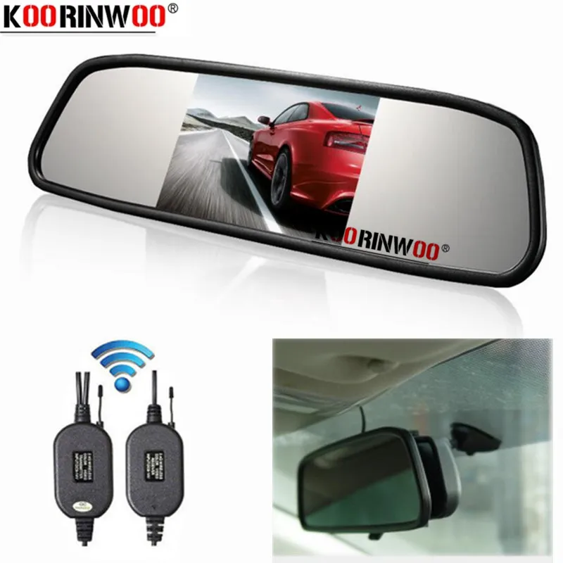 OOWLIVEE HD Car Monitor 5 inch Screen Video System 2 Video Input Vehicle Mirror Parking Accessories Assistance For Rear View Cam