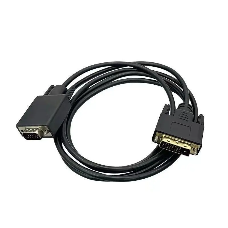 Cable convertidor DVI a VGA 24 + 1 adaptador de enchufe DVI a VGA cable extensible ordenador de escritorio portátil PC conectar proyector línea de Monitor HD