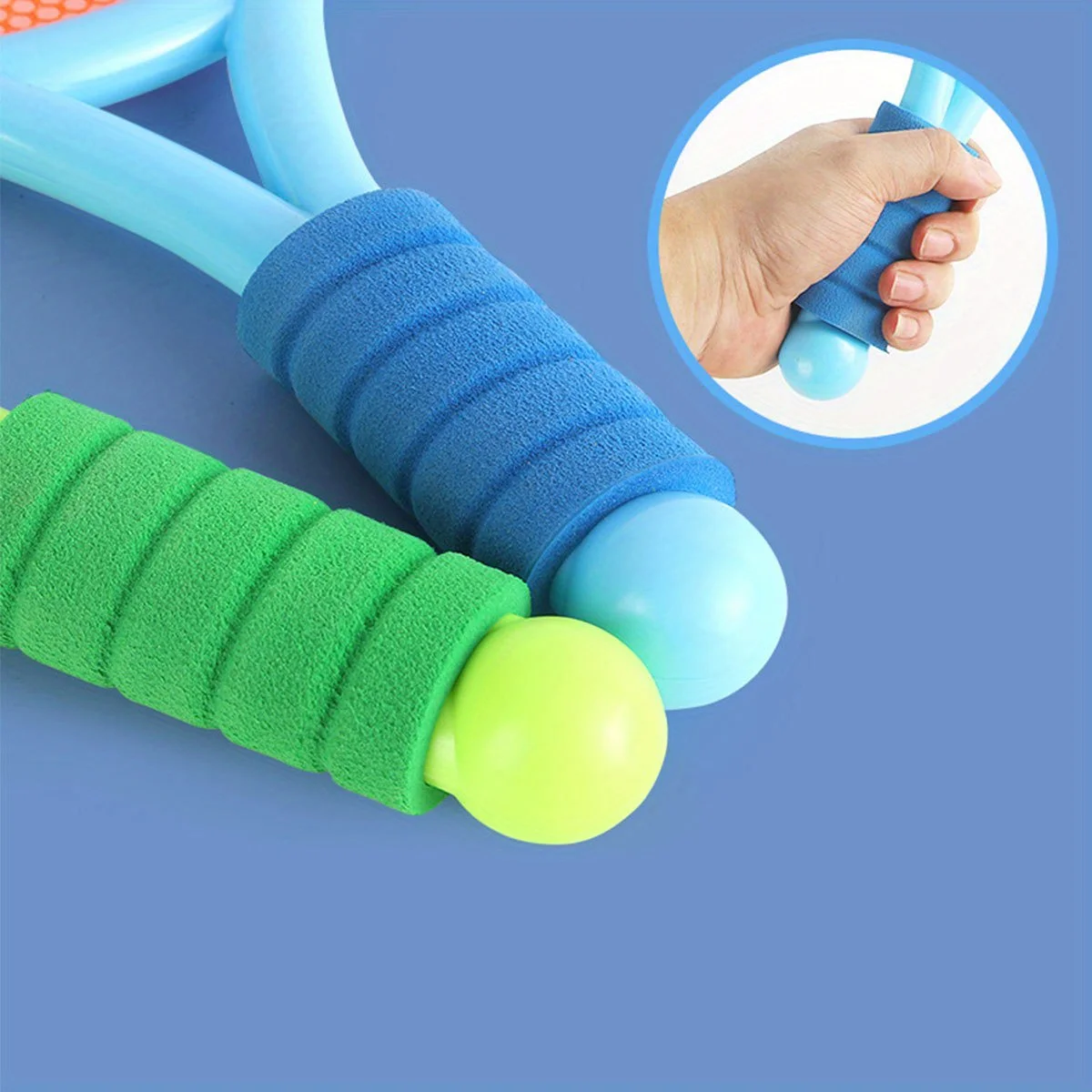 1set Mini Plastic Badminton & Tennis Combo Rackets with 2 Balls - Interactive Sports Set for Indoor/Outdoor Active Play ZSY