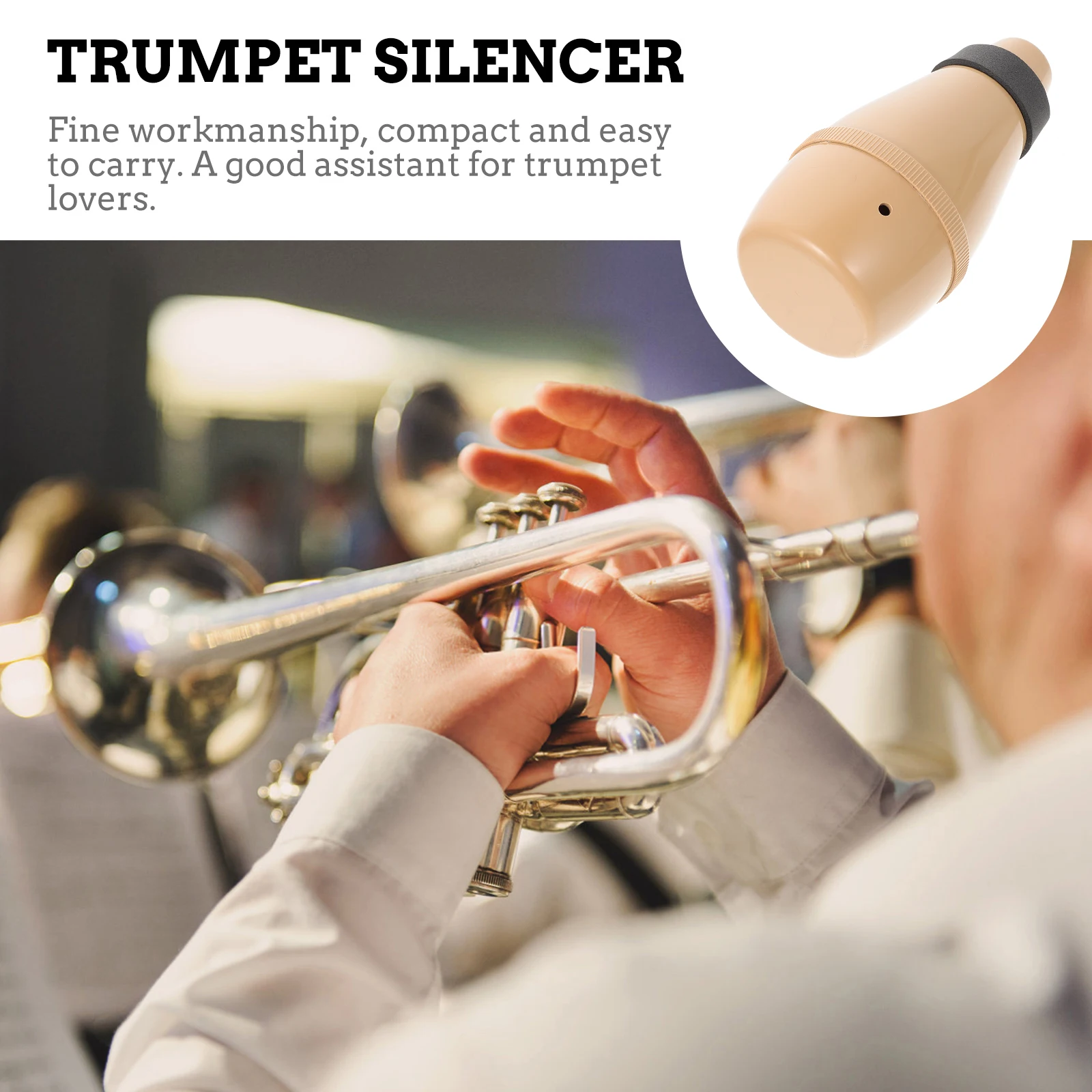 

1pc Trumpet Mute ABS Plunger Hat Accessories Soundproof Practice Instrument Silencer Noise Remove Tool Musical Part