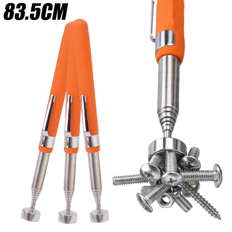 Mini Portable Telescopic Magnetic Pen Extendable Pickup Rod Stick Magnetic Picker for Picking Up Screws Nut Bolt Hand-held Tools