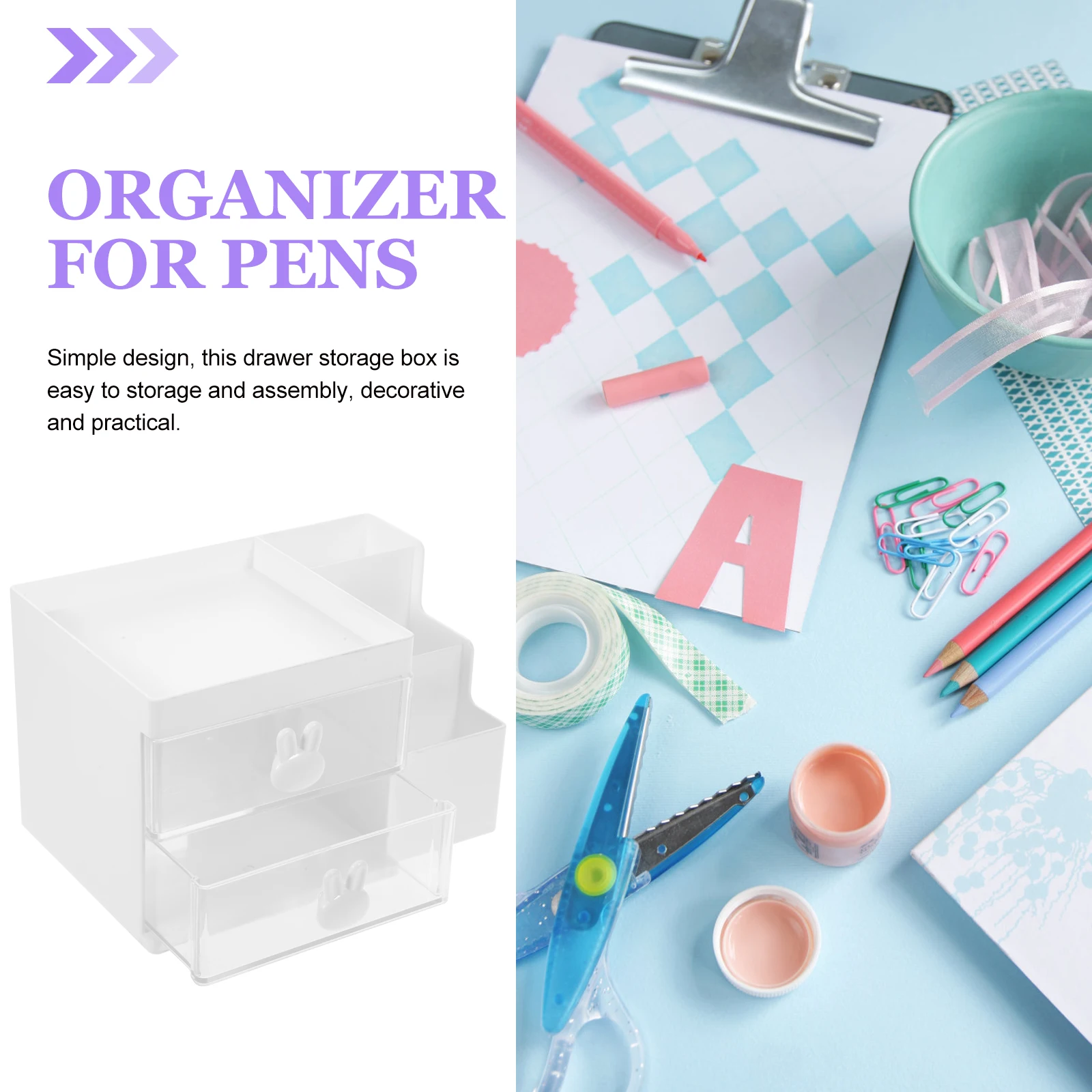

Drawer Pen Holder Office Organization Multifunction Organizer Document Pp File Boxes Containers for Organizing