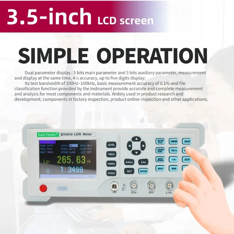 Desktop Digital LCR Meter 100~100KHz Range Electronic Tester Instrument for Accurate Measurements