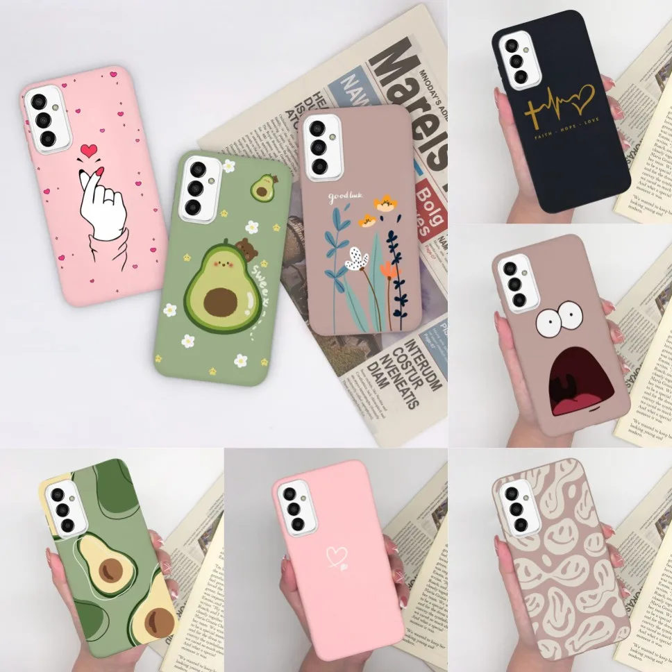 Phone Case For Samsung Galaxy M23 F23 5G Back Cover Cute Avocado Soft Silicone Phone Cover Shell For Samsung GalaxyM23 F 23 Capa