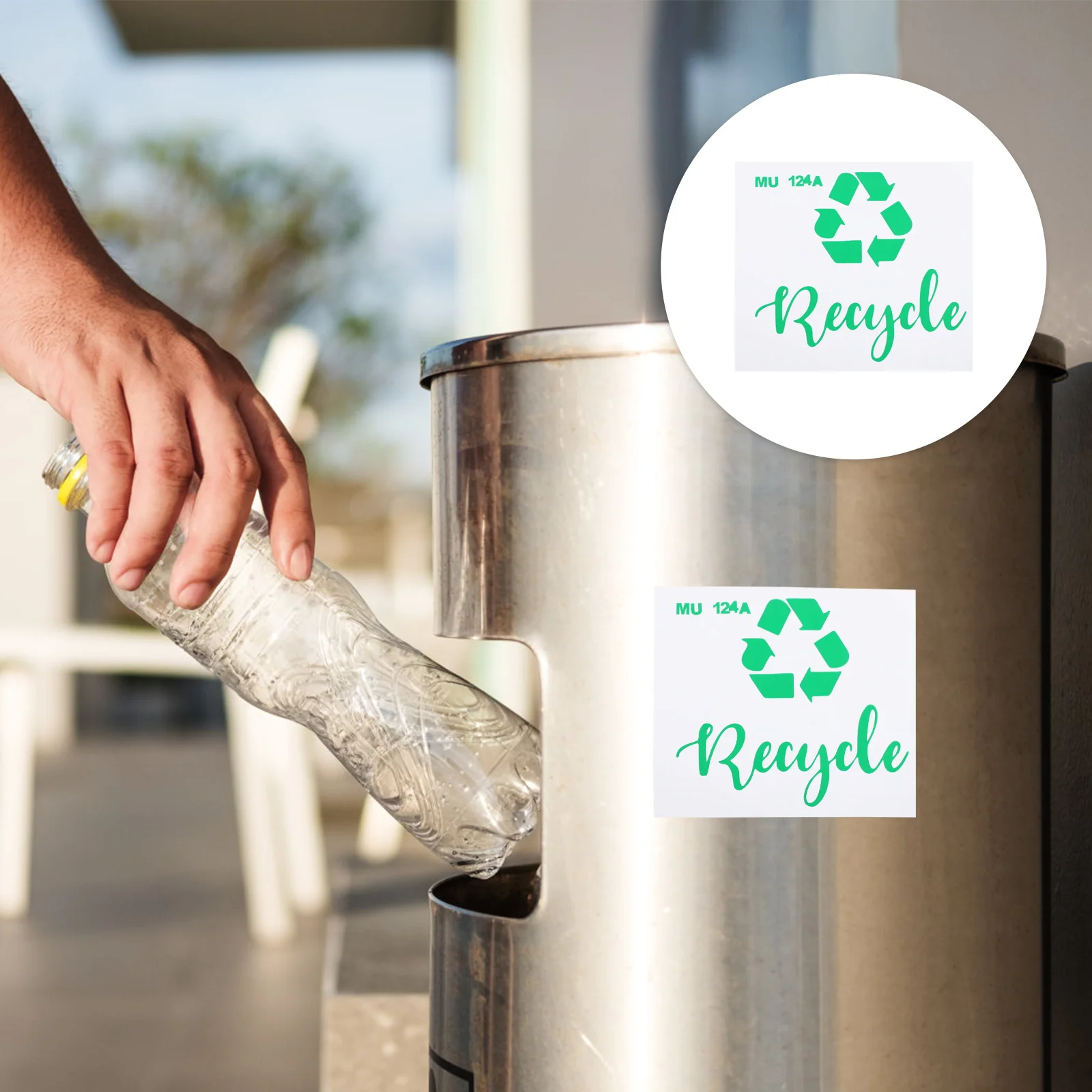 

Garbage Sorting Stickers Trash Label Waste Decals Bin Classification Recycling Adhesive Can