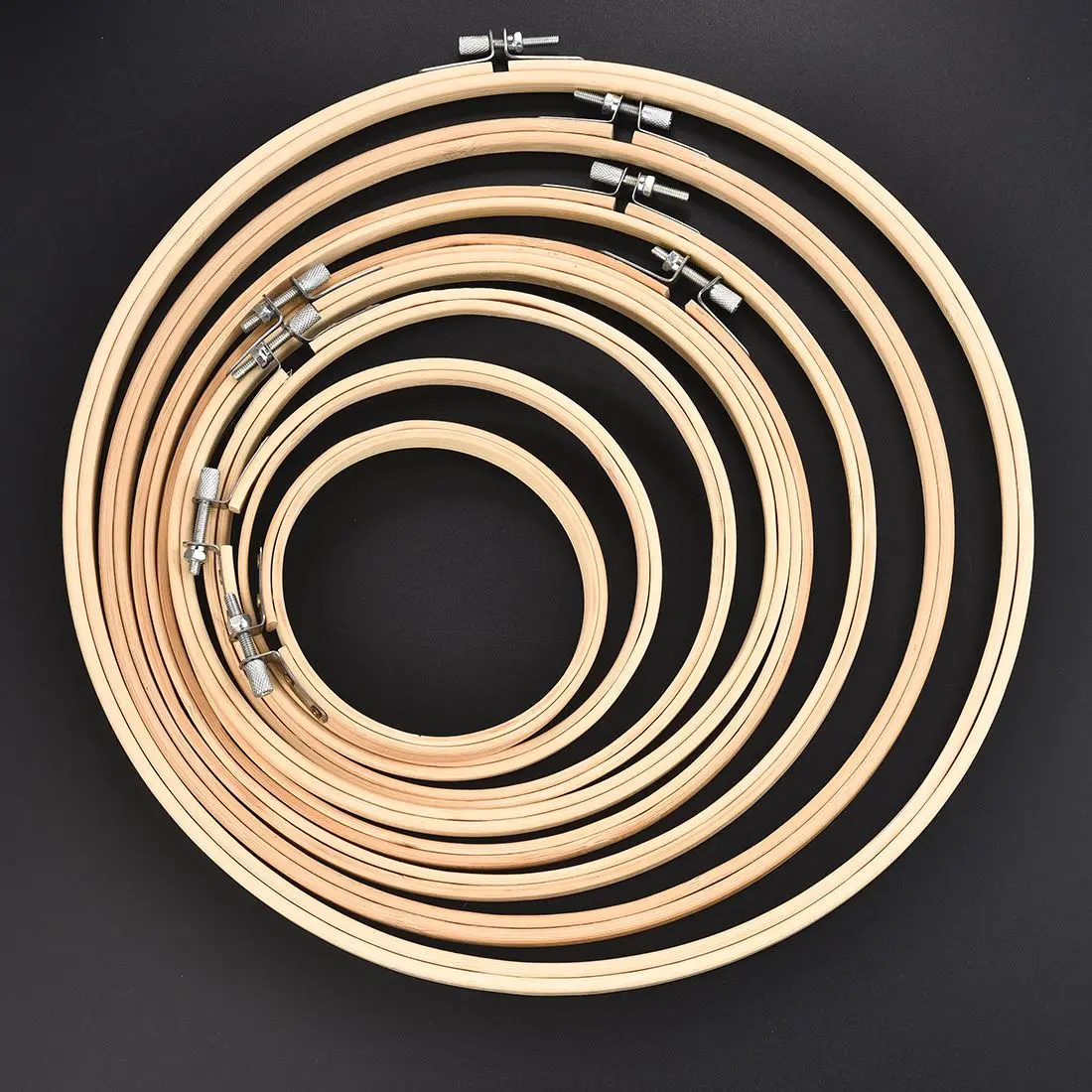 Juego de marcos de aros de bordado de madera, máquina de anillo de aro de bordado, herramientas de costura para el hogar