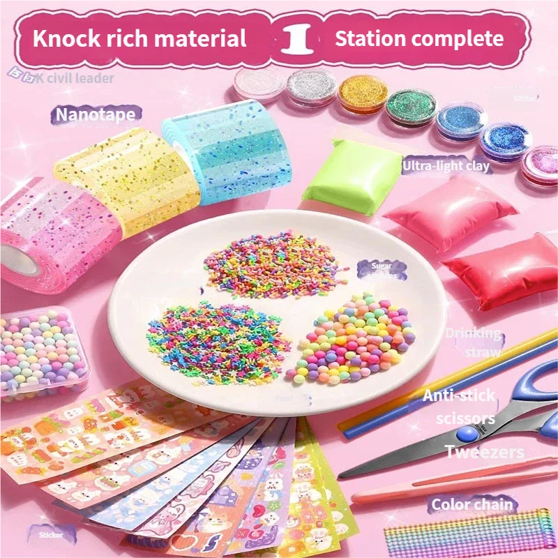 Nano Tape Bubble Kit for Kids, Nano Tape Squishy Maker Making Kit, Birthday Christmas Crafts Gifts for Girls, Step by Step Video