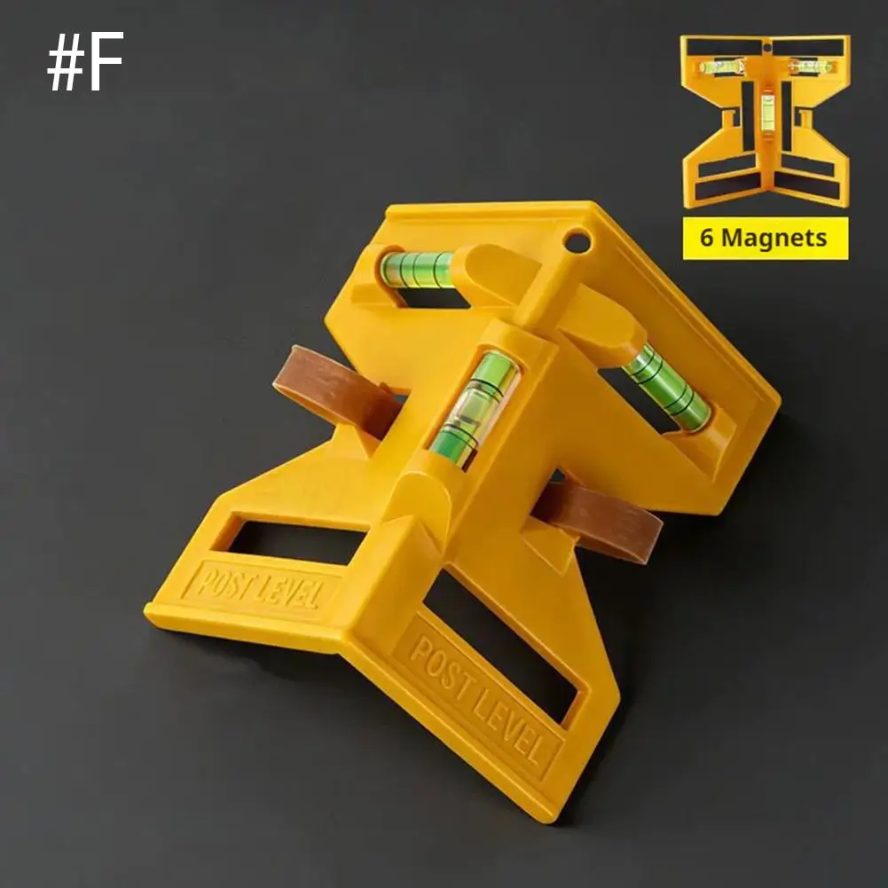 Foldable Post Level with Soft Magnet Horizontal Vertical Alignment Tool for Building Woodworking