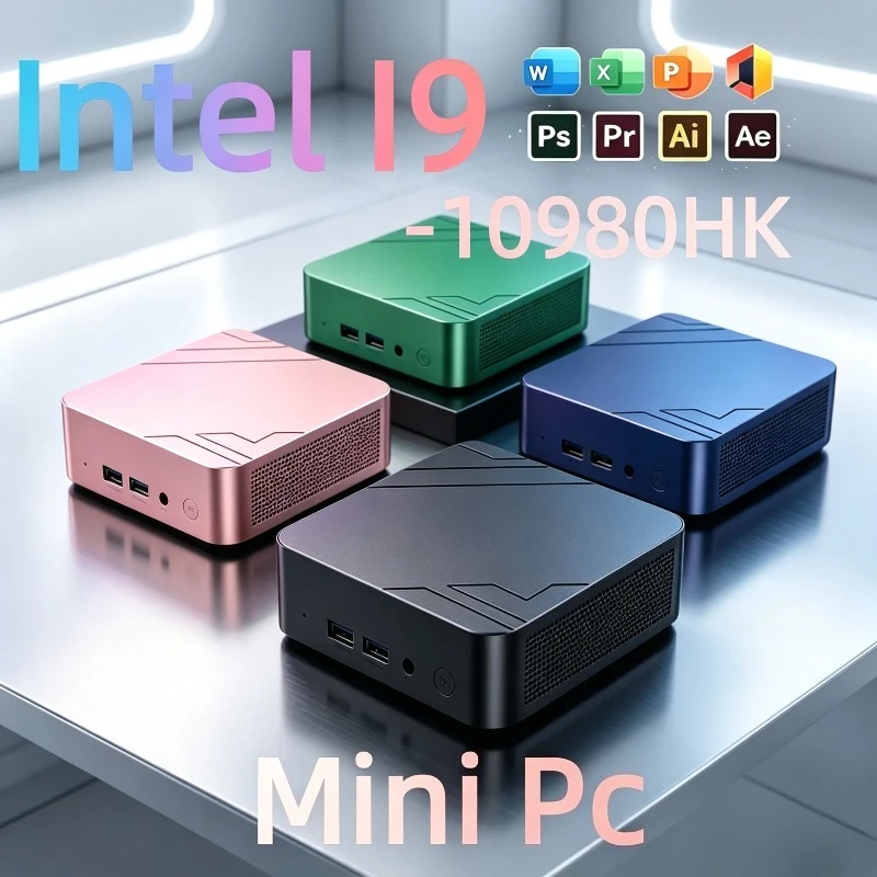 Mini PC Intel Core I9-10980HK, 16GB RAM 2TB SSD Compact Desktop For Daily Study, Office & Smooth Light Gaming