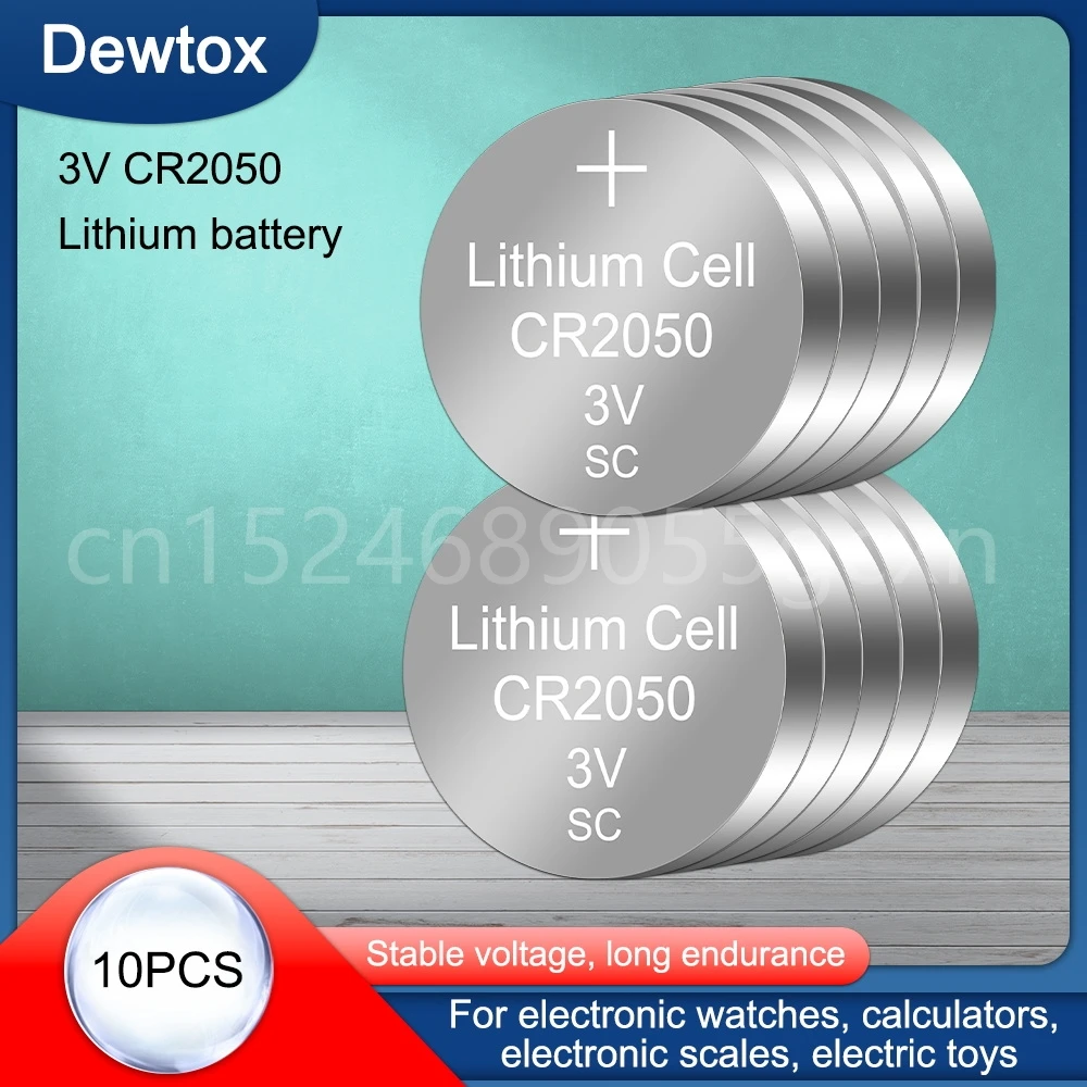 10PCS/LOT Button Lithium Battery CR2050 BR2050 LM2050 2050 3V for Remote Control / Electronic Watch Ect.