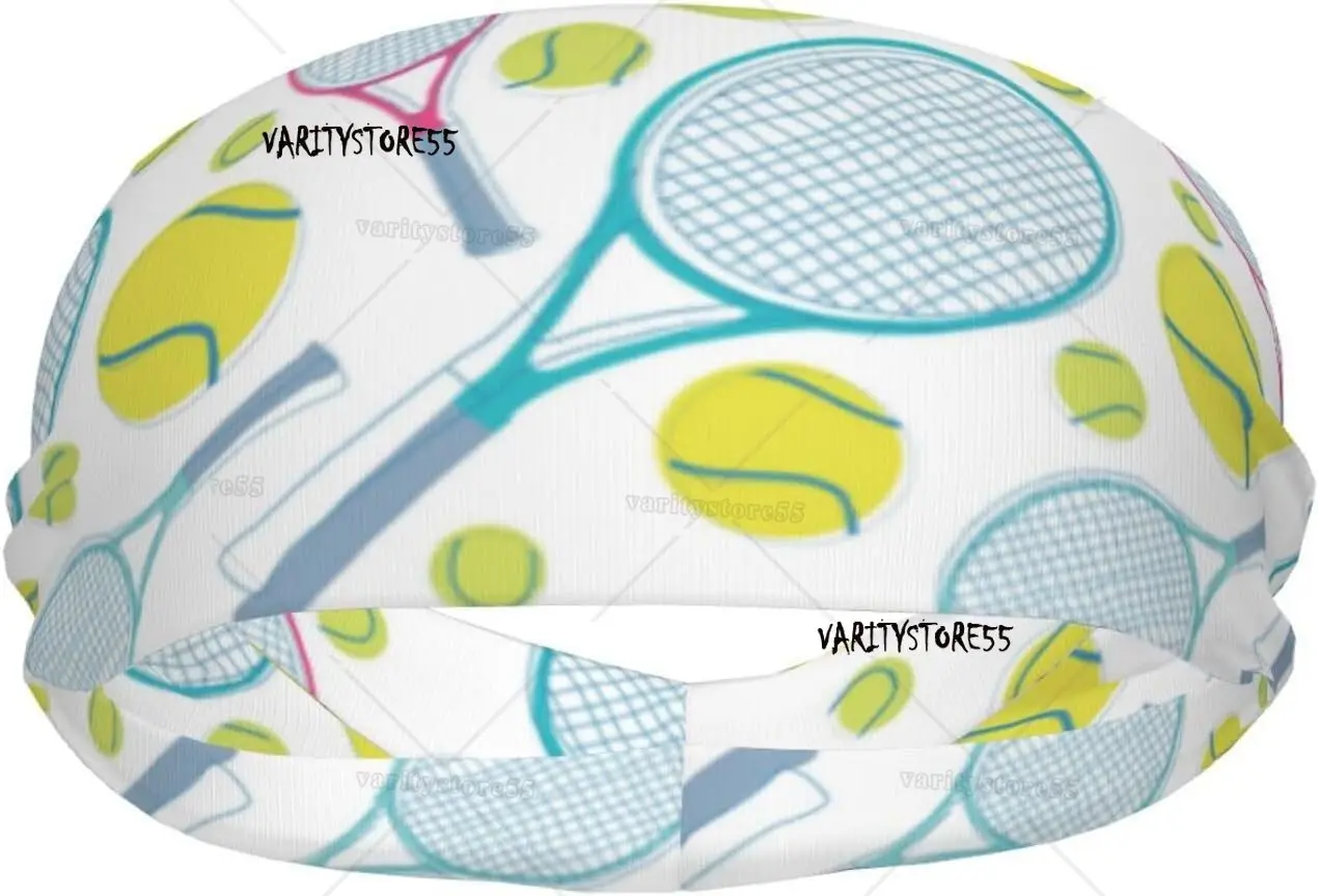 

Tennis Sport Sweatbands for Women Men Headbands Tennis Stretchy Sweatband Tennis Head Bands Headband