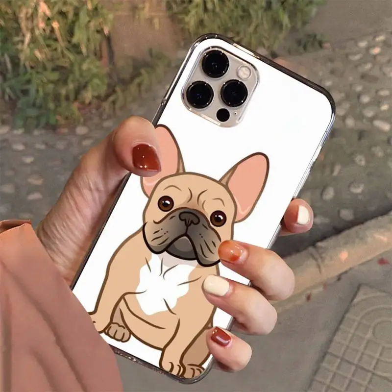 French Bulldog Cartoon Phone Case For Iphone 7 8 Plus X Xr Xs 11 12 13 Se2020 Mini Mobile Iphones 14 Pro Max Case