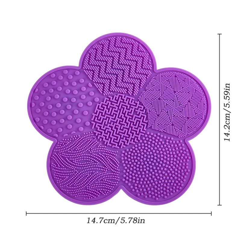 1pc Colorful Heart Shape Clean Make Up Brushes Wash Brush Silica Glove Scrubber Board Cosmetic Cleaning Tools For Makeup Brushe