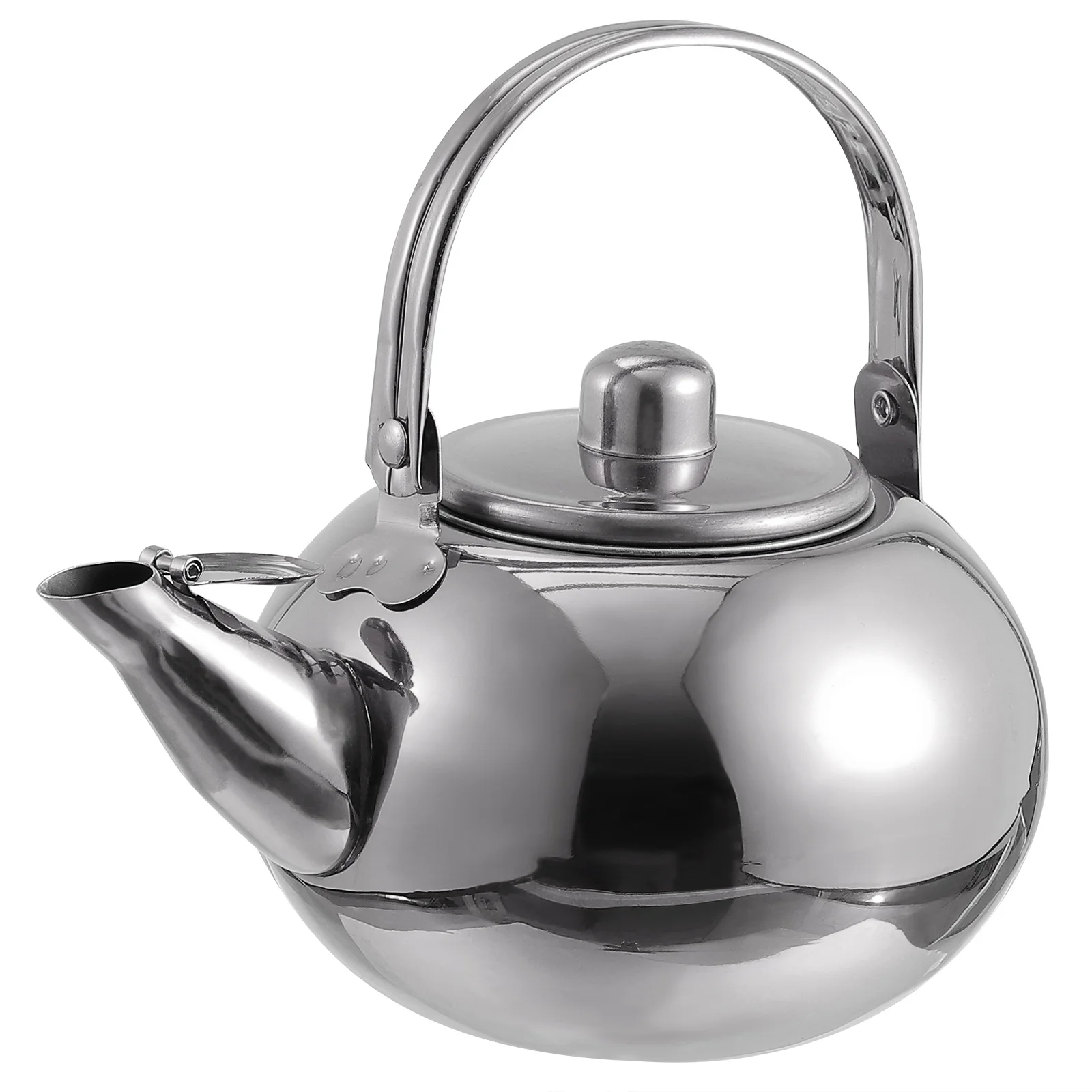 

Stainless Steel Teapot 14cm 1L Golden Portable Gooseneck Kettle for Loose Tea Home Use Safe Practical Gift