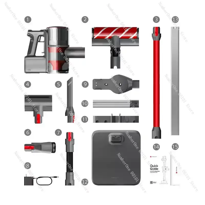 for H6 Part Pack Handheld Vacuum Cleaner accessories Dust Cup HEPA Filter Front Filter Cyclone Assembly Red
