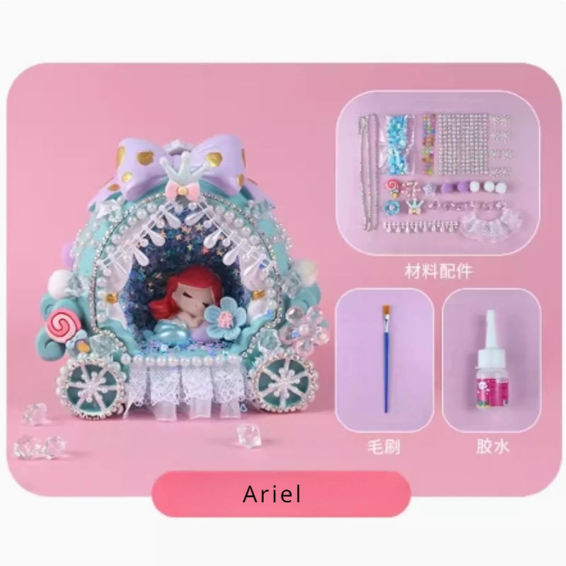 Disney Cartoon gefroren Elsa Schnee wittchen die kleine Meerjungfrau Ariel DIY gemacht Nachtlicht Desktop-Modell Spielzeug Ornamente kreative Geschenke