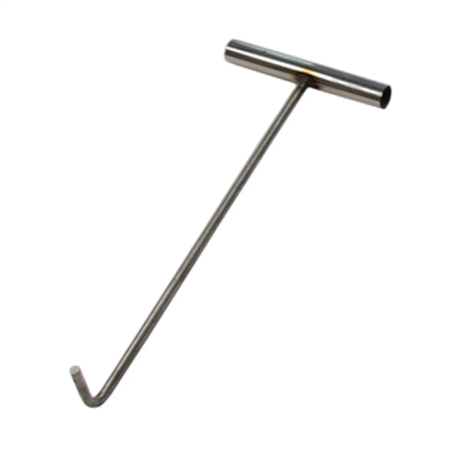 Portable Manhole Hook Tool Stainless Steel Heavy Duty T Shaped Handle for Opening Steel Grate and Cover Lifting