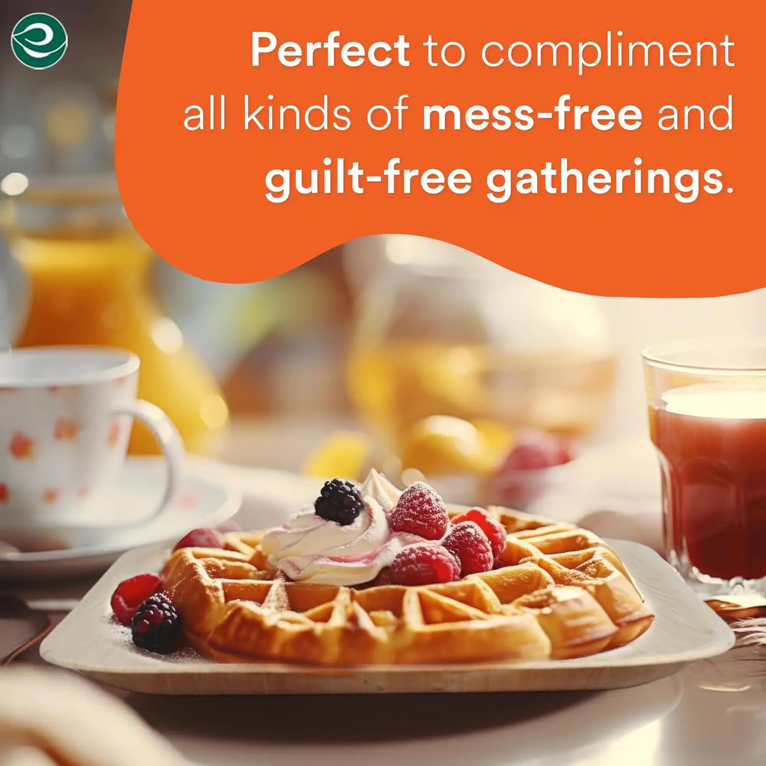 أطباق مربعة من أوراق النخيل مقاس 8 بوصات قابلة للتحلل (400 قطعة) مثل ألواح الخيزران قابلة للتحلل صديقة للبيئة وآمنة للاستخدام في الميكروويف والفرن