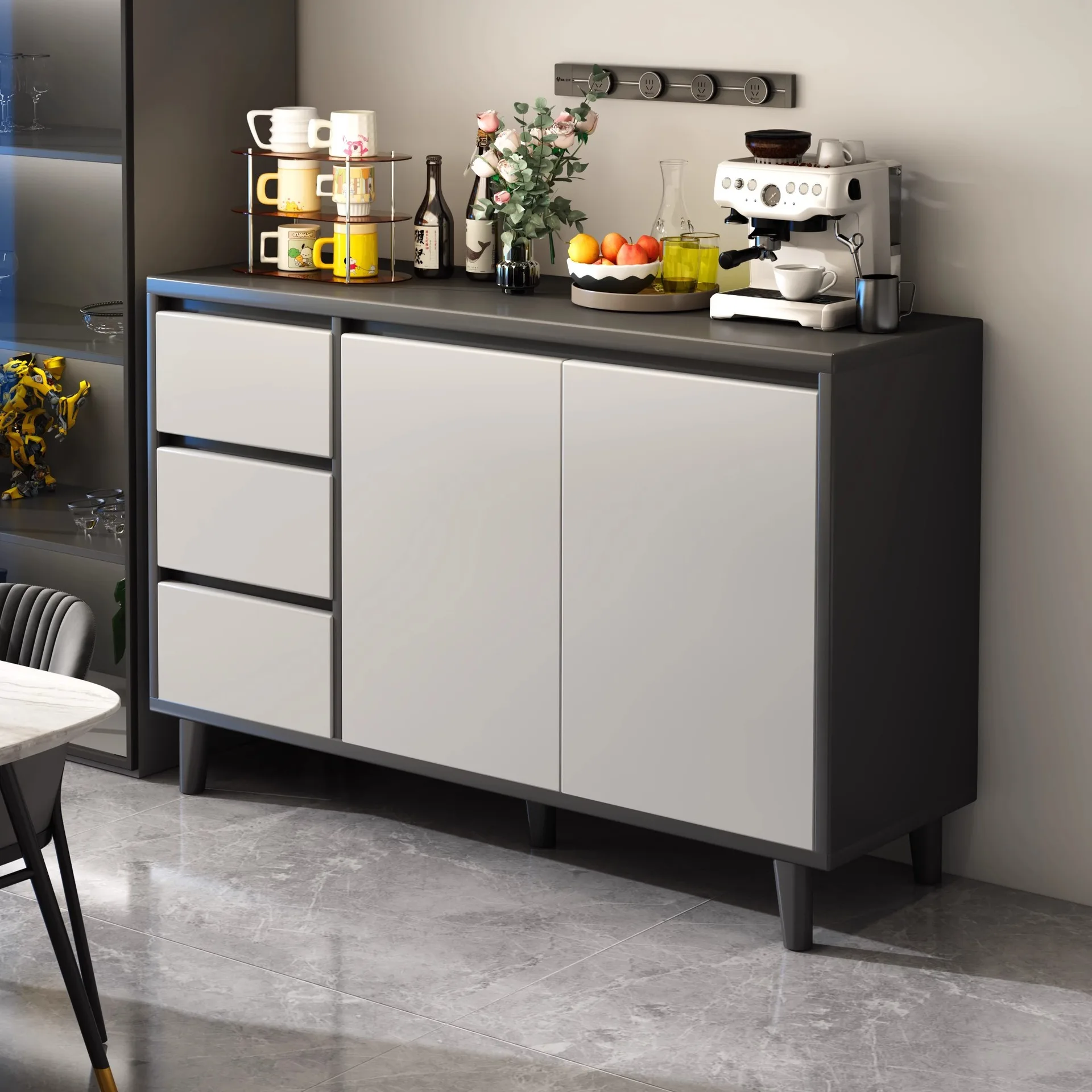 

Dining side cabinet, locker integrated against the wall, living room side cabinet, locker, light luxury household tea cabinet