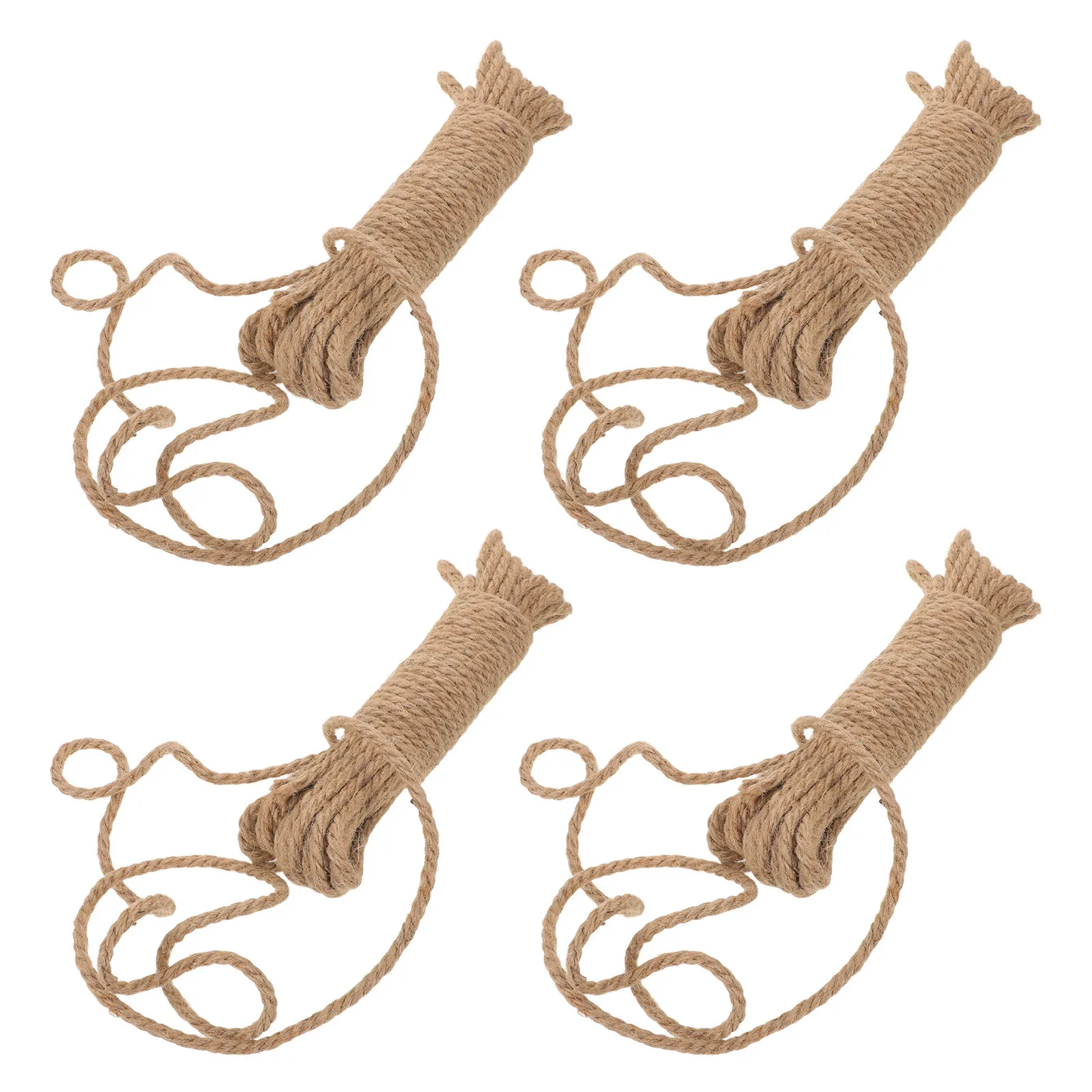 

4pcs 4 Rolls 10M Axe Handle Wrap Vintage Natural Jute Twine Rope Garden Tools Anti-Slip Braided Cord For Woodcutting Camping -