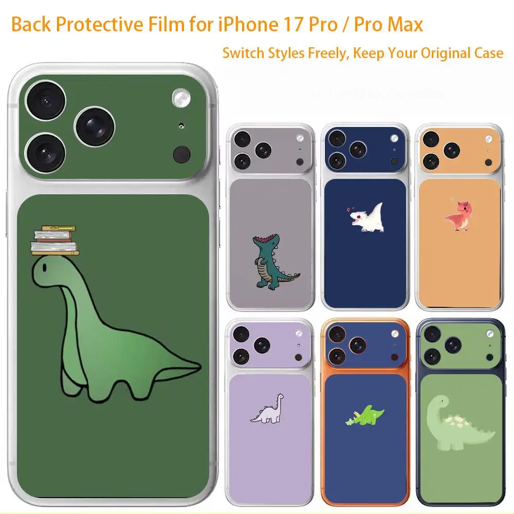 

Chibi Prehistoric Beasts Premium Skin Wrap for iPhone 17 Pro/Max, Back Frame Camera Protective Decal (Not Case)